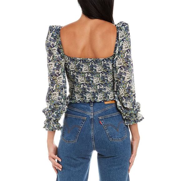 Astr Womens  Top, Blue - Picture 2 of 3